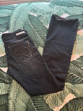 Express Women's bootcut Jeans - Dark Black Wash